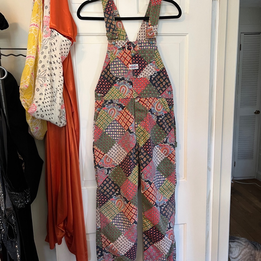 Colorful Patchwork Overalls